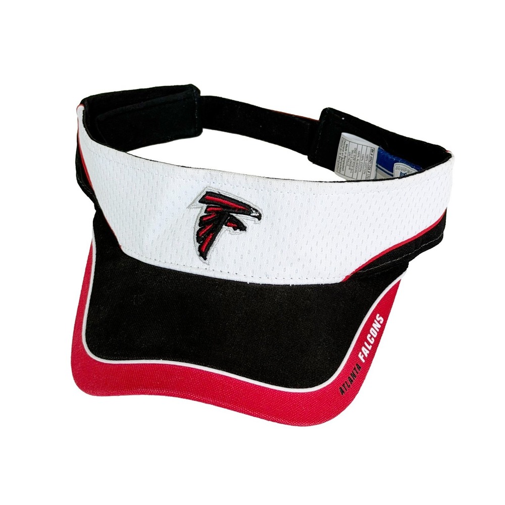 Atlanta Falcons Visor Reebox Adjustable Black Red White Embroidered Logo Rare